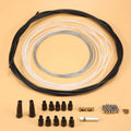 5 Metres Motorcycle DIY Throttle Cable Kit Neoprene Boots Nipples Ferrules For Pit Dirt Bikes.