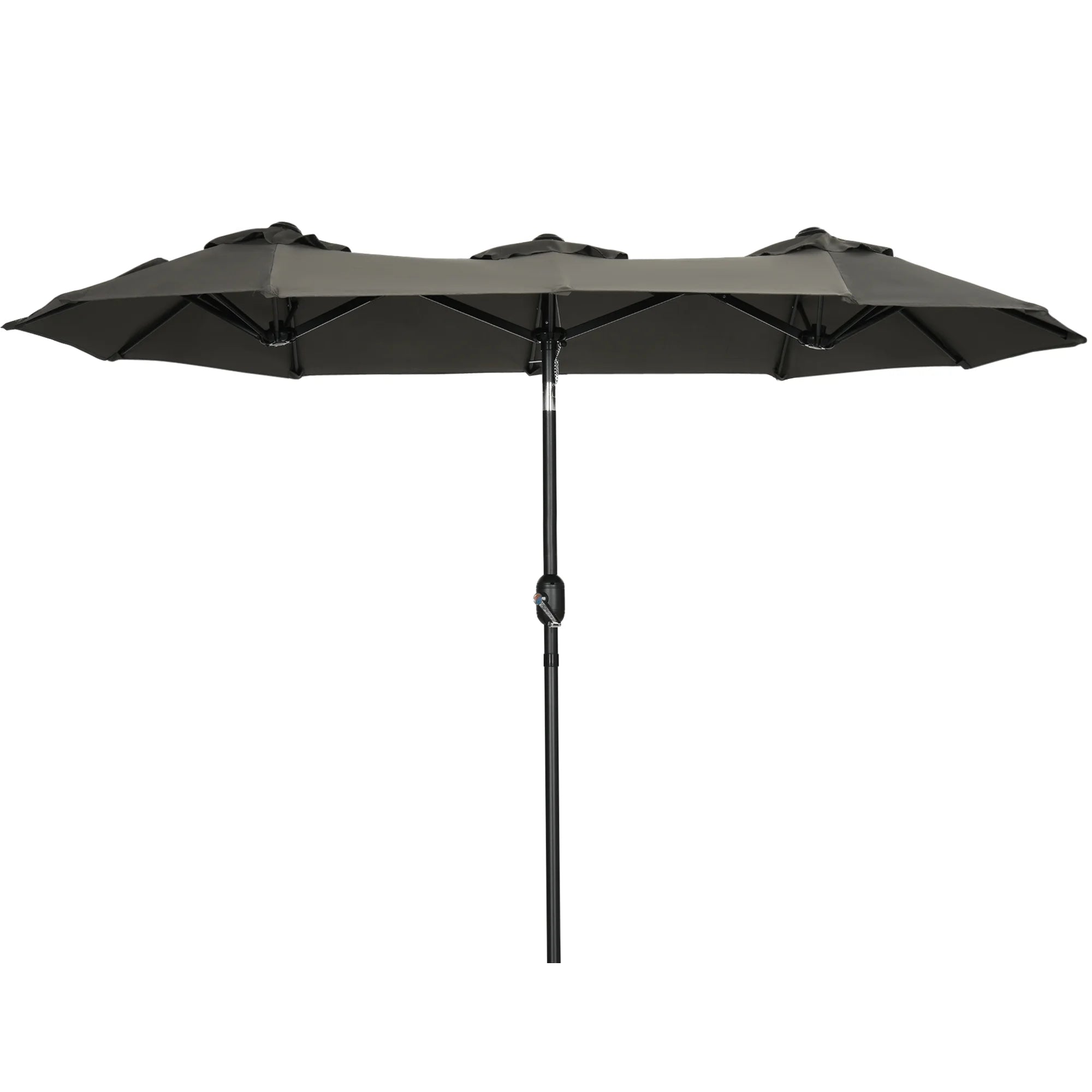 Outsunny Double-sided Patio Umbrella with Tilt Outdoor Umbrella