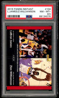 LeBron James/Zion Williamson Rookie Card 2019-20 Panini Instant NBA #104 PSA 8.5