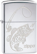 Zippo Lighter - Wild Trout Bass Fishing Rod Windproof Lighter #Z454