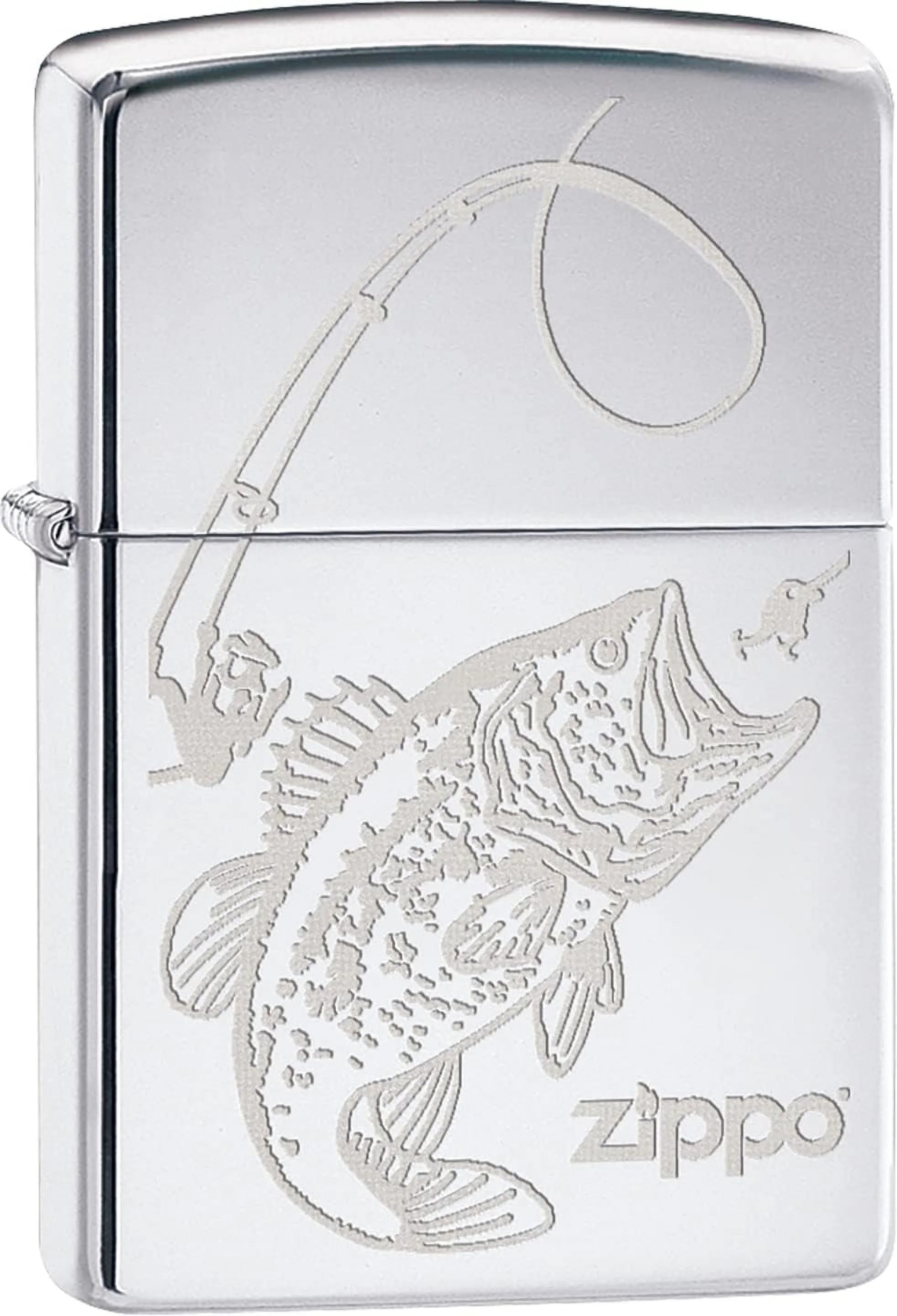 Zippo Lighter - Wild Trout Bass Fishing Rod Windproof Lighter #Z454