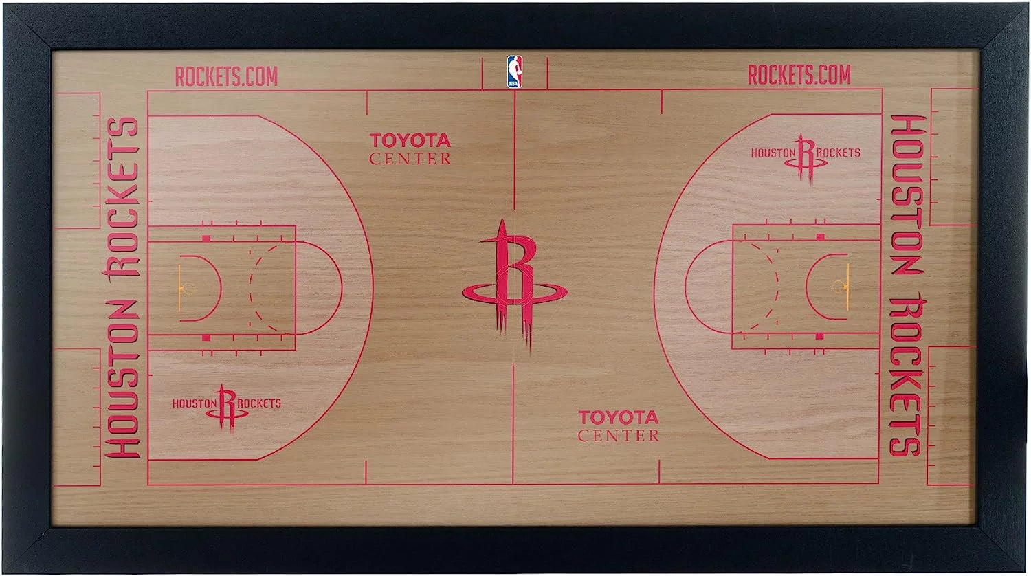 Trademark Gameroom Houston Rockets Official NBA Court Framed Plaque