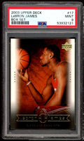 LeBron James Rookie Card 2003 Upper Deck LeBron James Box Set #17 PSA 9