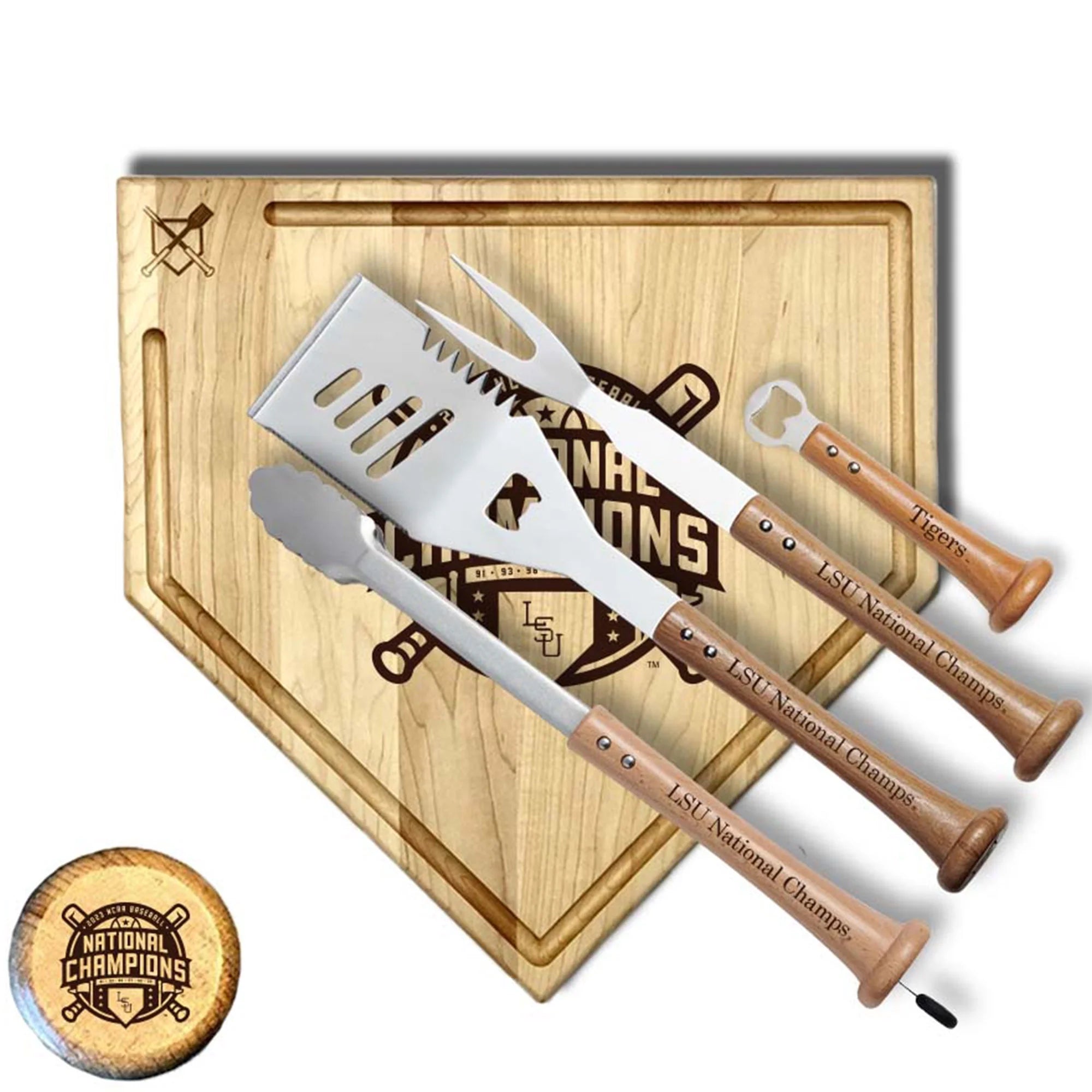Baseball BBQ  LSU Tigers 2023 NCAA Men's Baseball College World Series Champions 17 Trough Grand Slam Combo Set