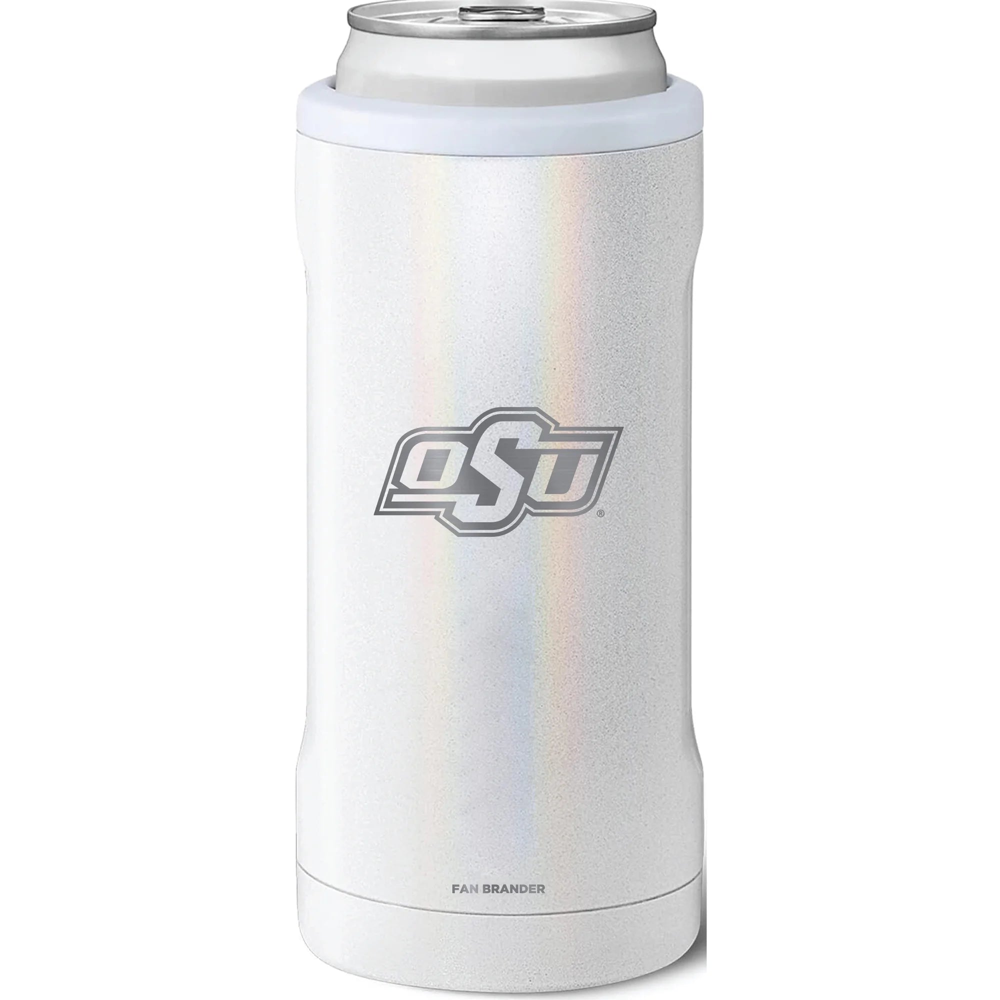 BruMate Oklahoma State Cowboys 12oz. Primary Mark Glitter Slim Can Cooler