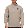 Men's Antigua Oatmeal Miami Marlins Course Quarter-Zip Pullover Top