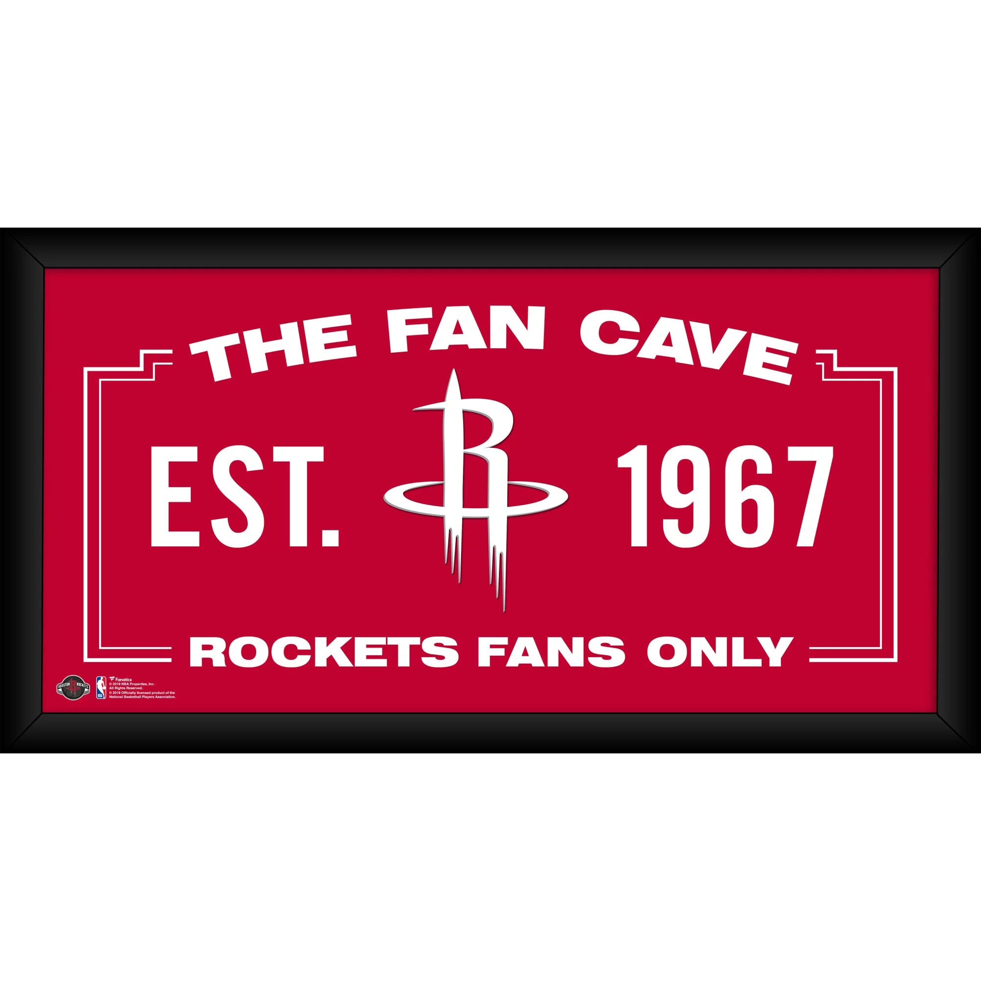 Houston Rockets Framed 10 x 20 Fan Cave Collage
