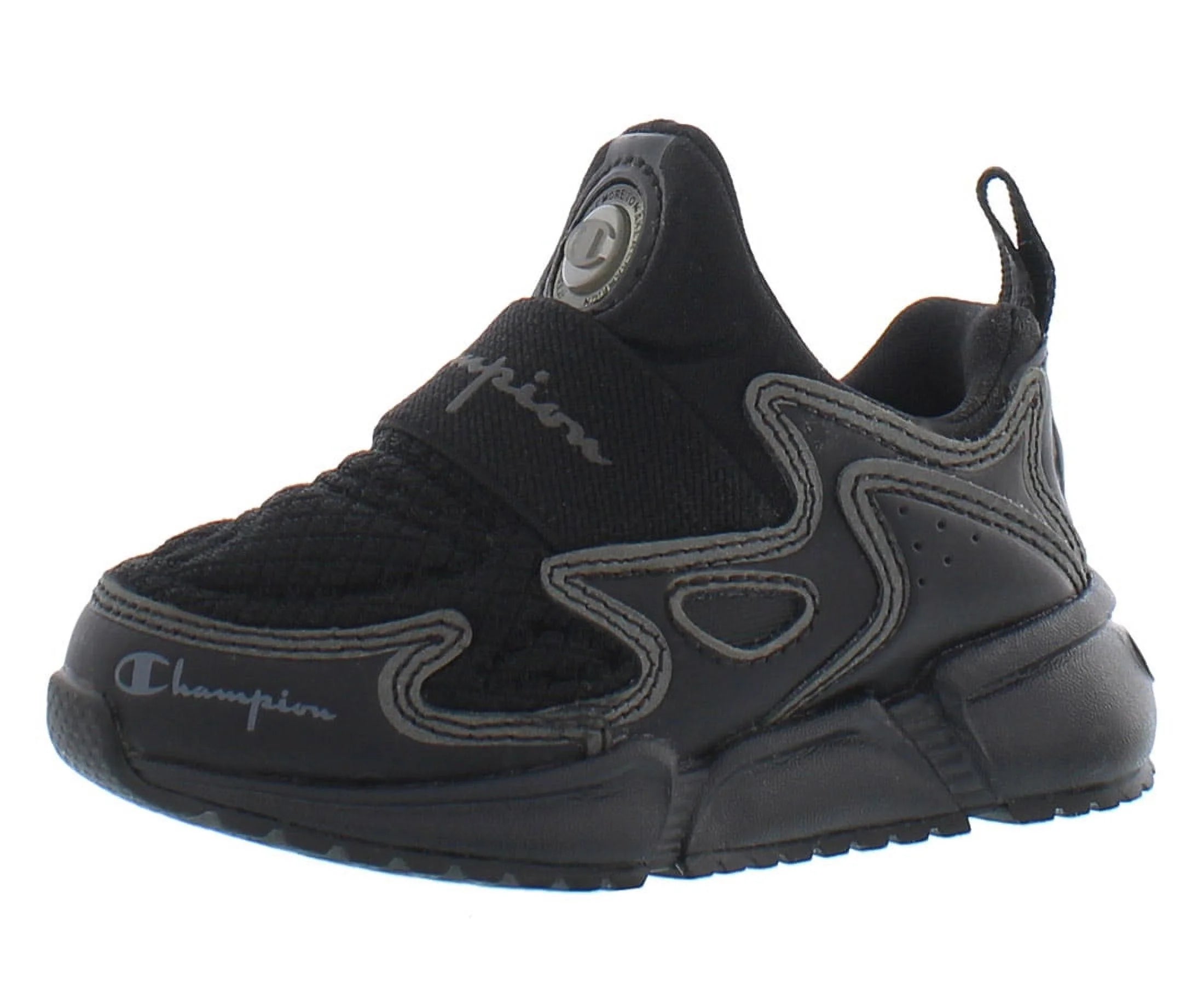 Champion Flex Future Slip On Baby Boys Shoes Size 4, Color: Black/Silver