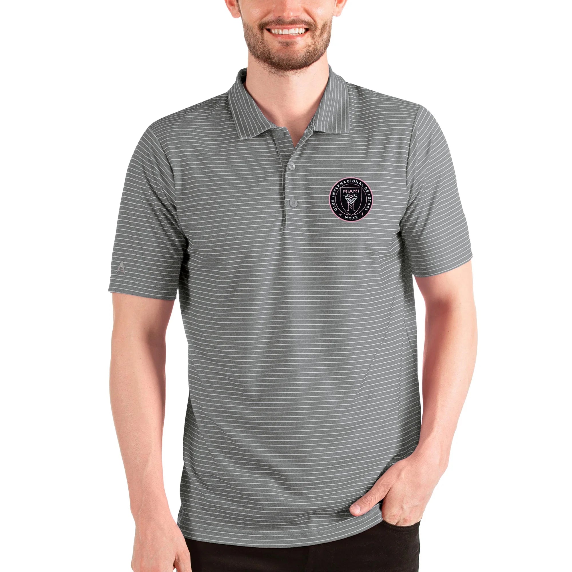 Men's Antigua Steel Inter Miami CF Esteem Polo