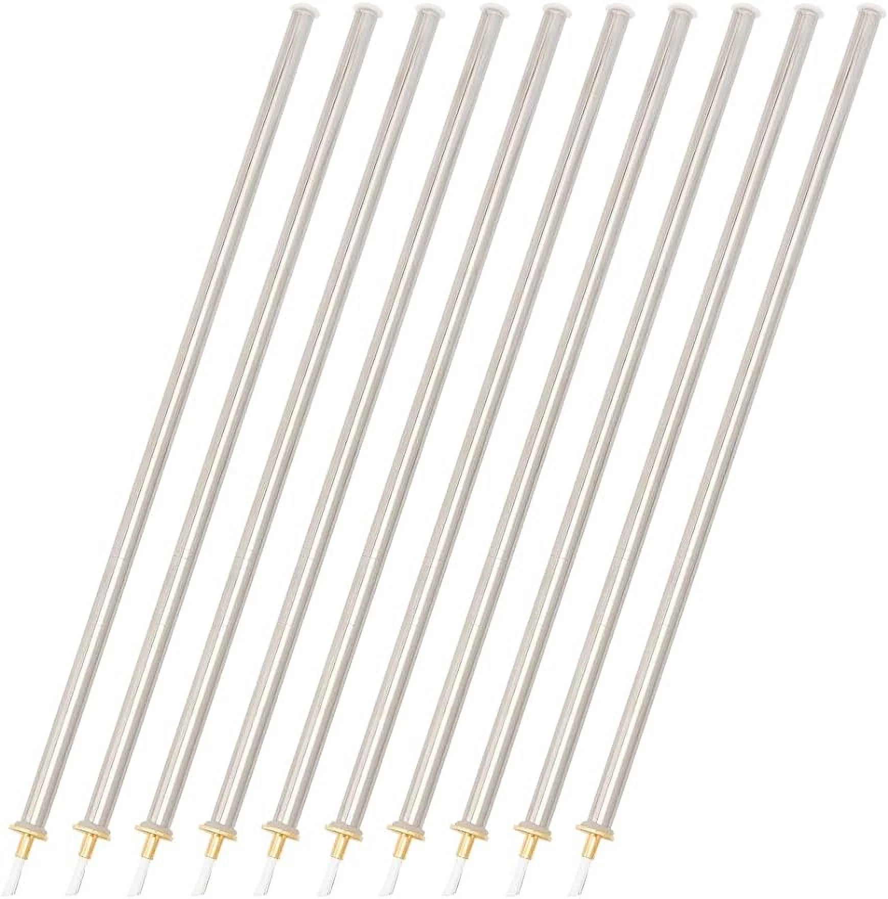 l Candle Lighter 8.8 Inch 10pcs Fiberglass Firing Rod Fiberglass Wicks Alloy Tube Wick Holder Candle Ignition Rod