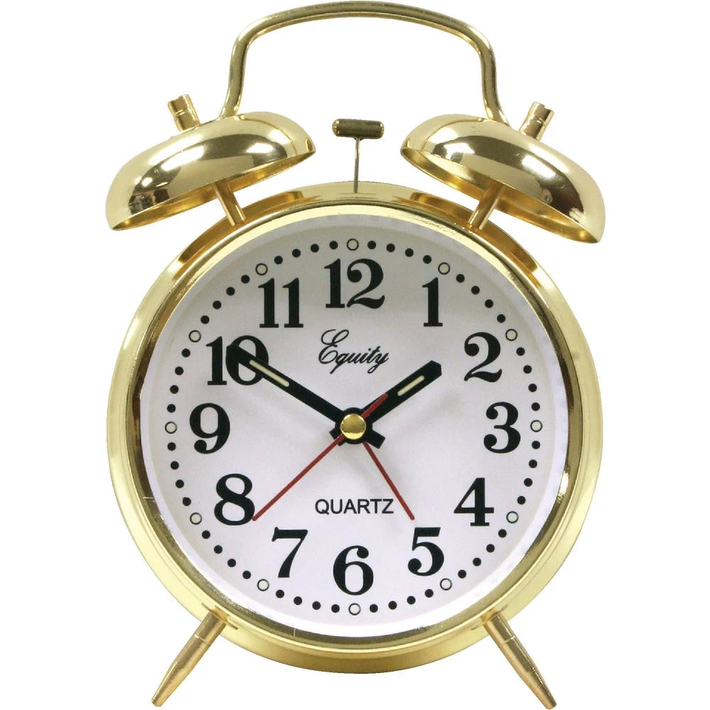 1PACK La Crosse Technology Equity Keywound Twin Bell Alarm Clock