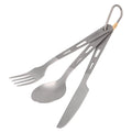 Lixada 3 Piece Cutlery Set for Hiking, Backpacking, and Everyday Use