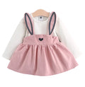 MINKIDFASHION Baby Girls Rabbit Style Long Sleeve Female Princess Dress 6 Months