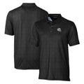 Men's Cutter & Buck  Black Miami Dolphins Helmet Micro Floral Print Stretch Polo