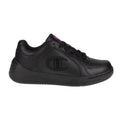 Champion Women's Super C Classic Court Low Ladies Lace-up Sneaker - White or Black (Black, 11)