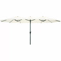 Pure Garden 15ft Double Patio Umbrella, Red