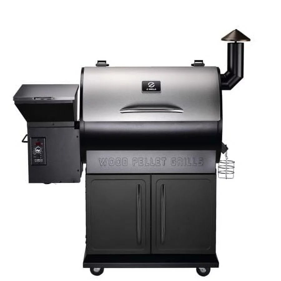 Z GRILLS ZPG-700E 694 sq. in. Wood Pellet Grill and Smoker 8-in-1 BBQ Stainless Steel