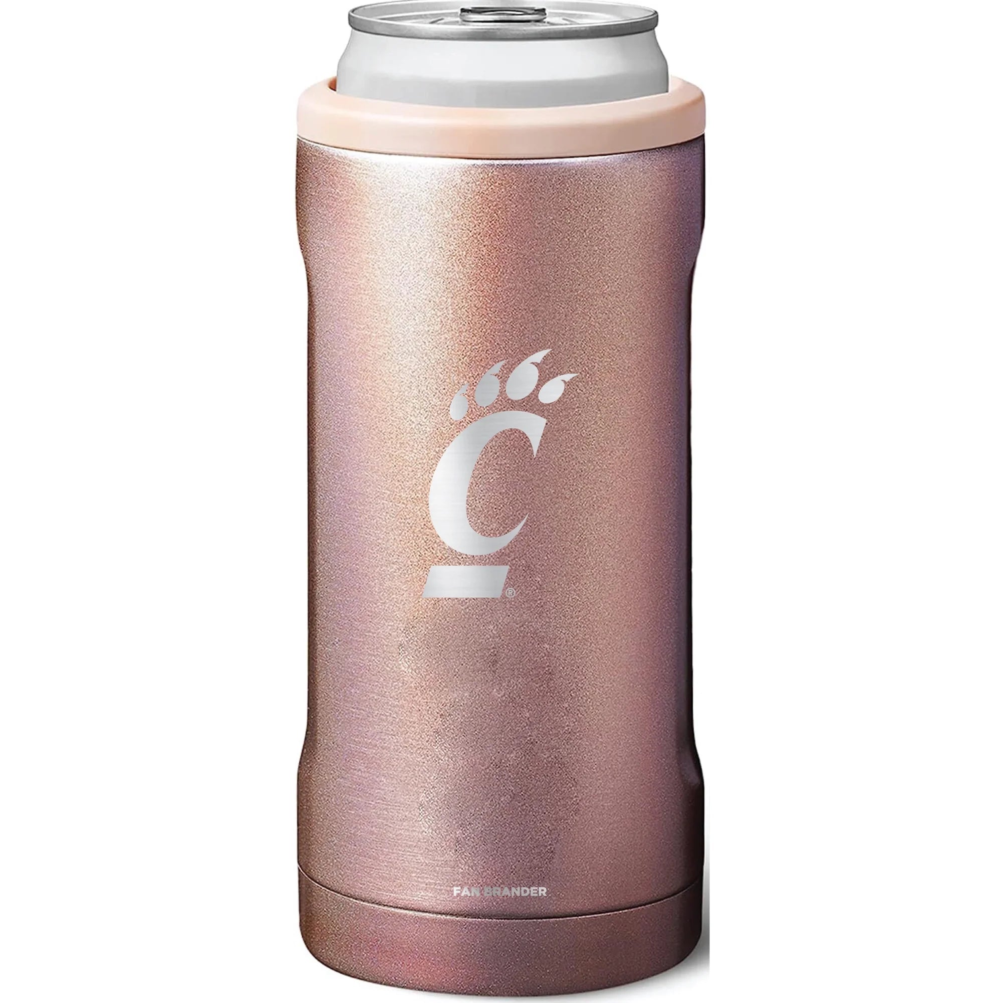 BruMate Cincinnati Bearcats 12oz. Primary Mark Glitter Slim Can Cooler