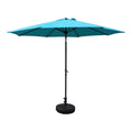 International Caravan St. Kitts Aluminum 10-foot Patio Umbrella, Aqua Blue