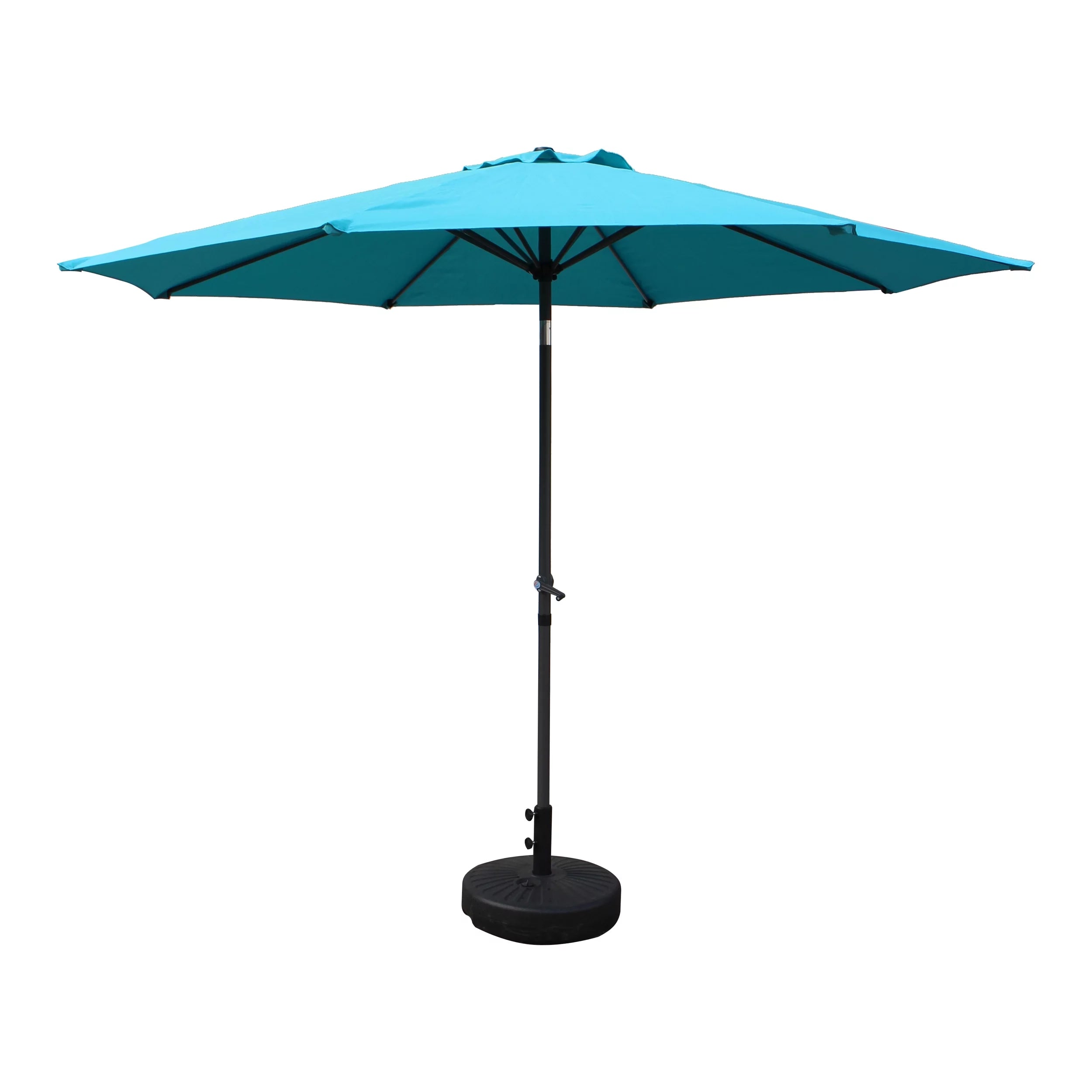 International Caravan St. Kitts Aluminum 10-foot Patio Umbrella, Aqua Blue
