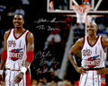 Hakeem Olajuwon, Clyde Drexler Houston Rockets Autographed 16 x 20 Photograph with The Dream and The Glide Inscriptions - Fanatics Authentic Certified