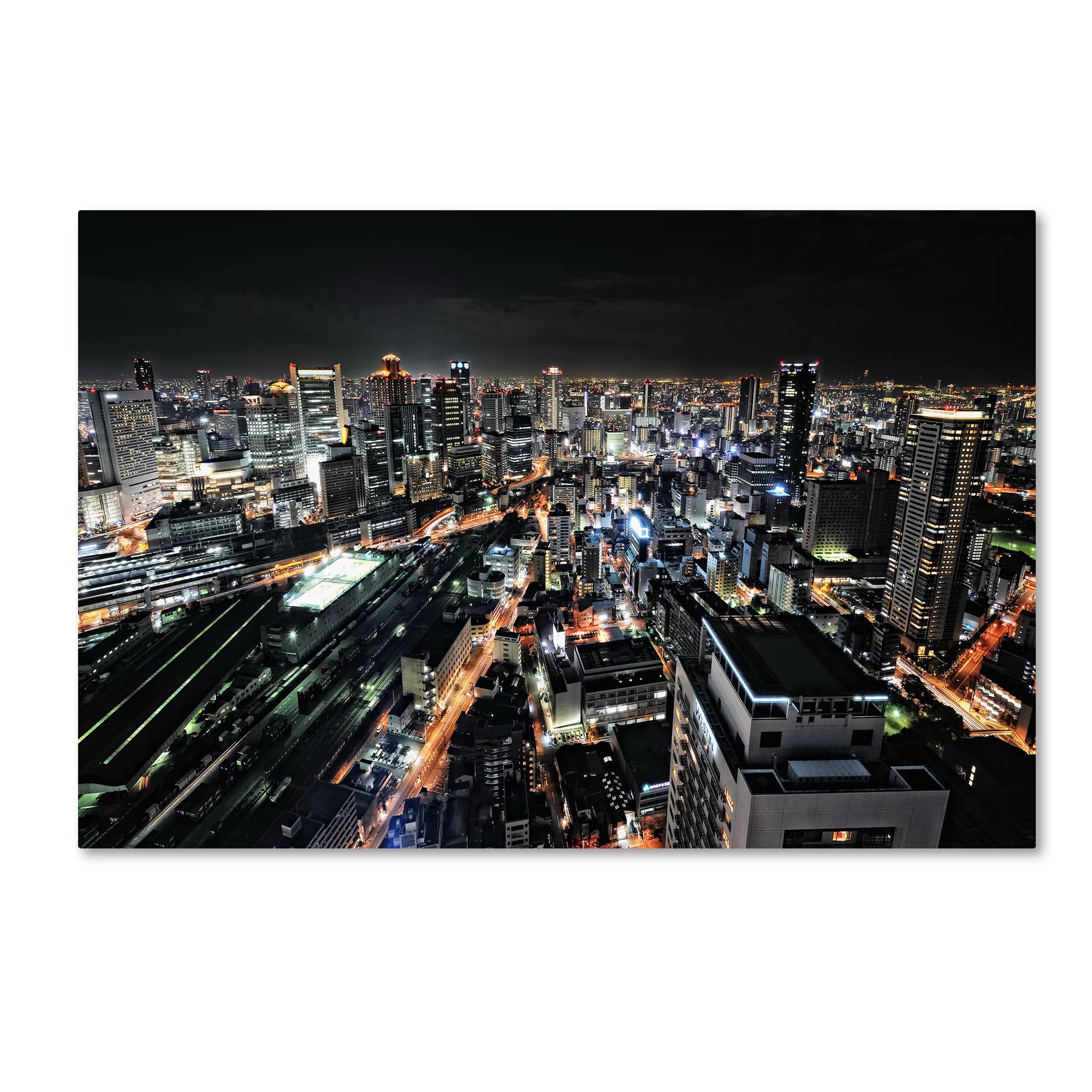 Trademark Fine Art 'Osaka Night View' Canvas Art by Hiroaki Koga