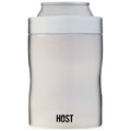 HOST Stay-Chill Beer Cozy Insulated Can Cooler - Can Insulator Holder  White (Pack of 2)