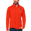 Men's Antigua Orange Miami Hurricanes Tribute Quarter-Zip Top