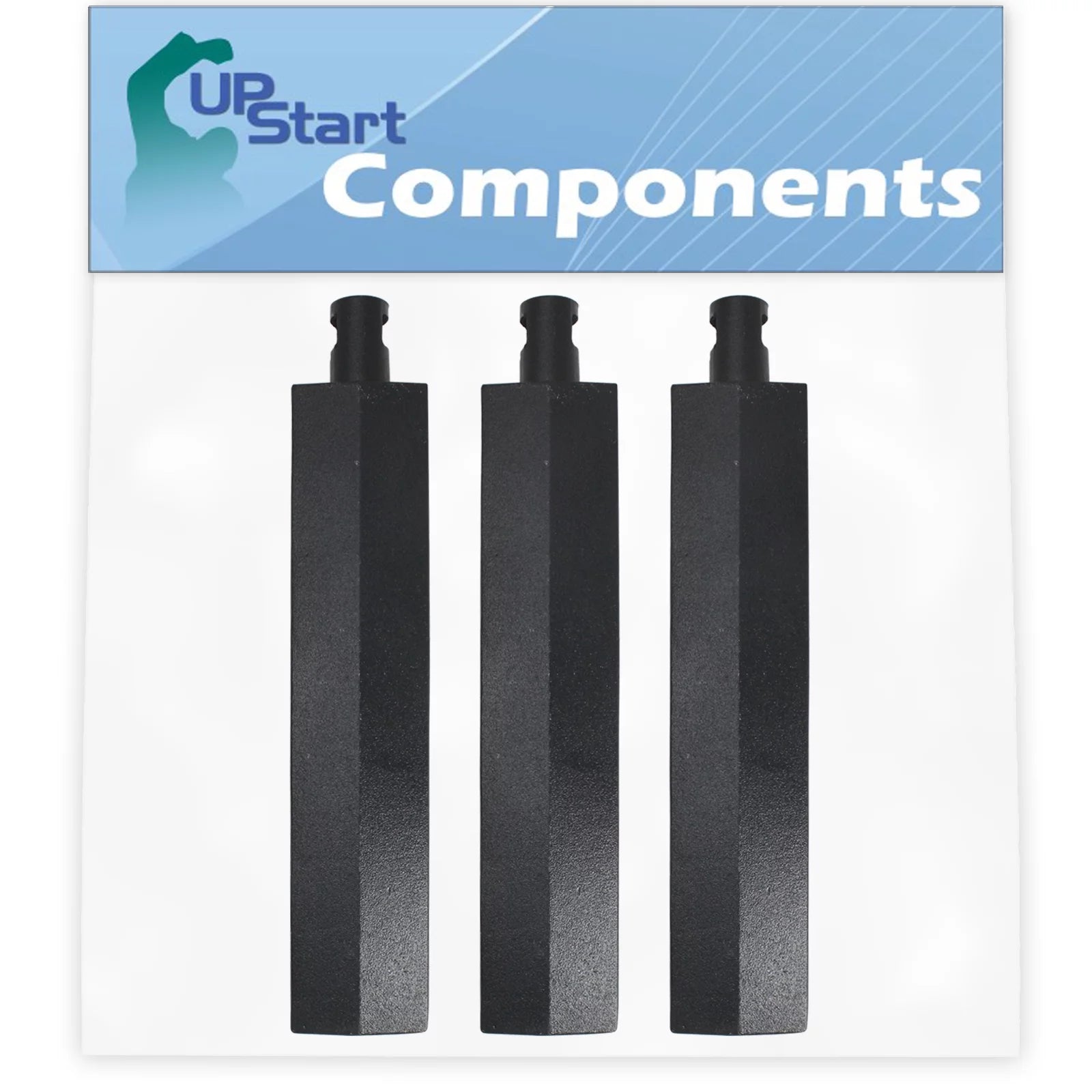 3-Pack BBQ Gas Grill Tube Burner Replacement Parts for Barbeques Galore (Turbo) Elite XG4TDN - Compatible Barbeque Cast Iron Pipe Burners 15 3/4