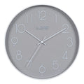 La Crosse Clock Co. 12-inch Everly Gray Silent Quartz Analog Clock, 404-3831-Int