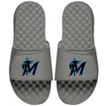 Youth ISlide Gray Miami Marlins Alternate Logo Slide Sandals