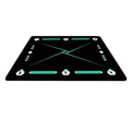 funtasica Football Footstep Training Mat Ball Control Training Indoor Anti Skid Practice Mat Dribble Training Mat for Athletes Children Black