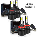 For 2007-2018 Toyota Camry LED Headlight Bulbs 9005 H11 High/Low Beam 6000K White 4pcs