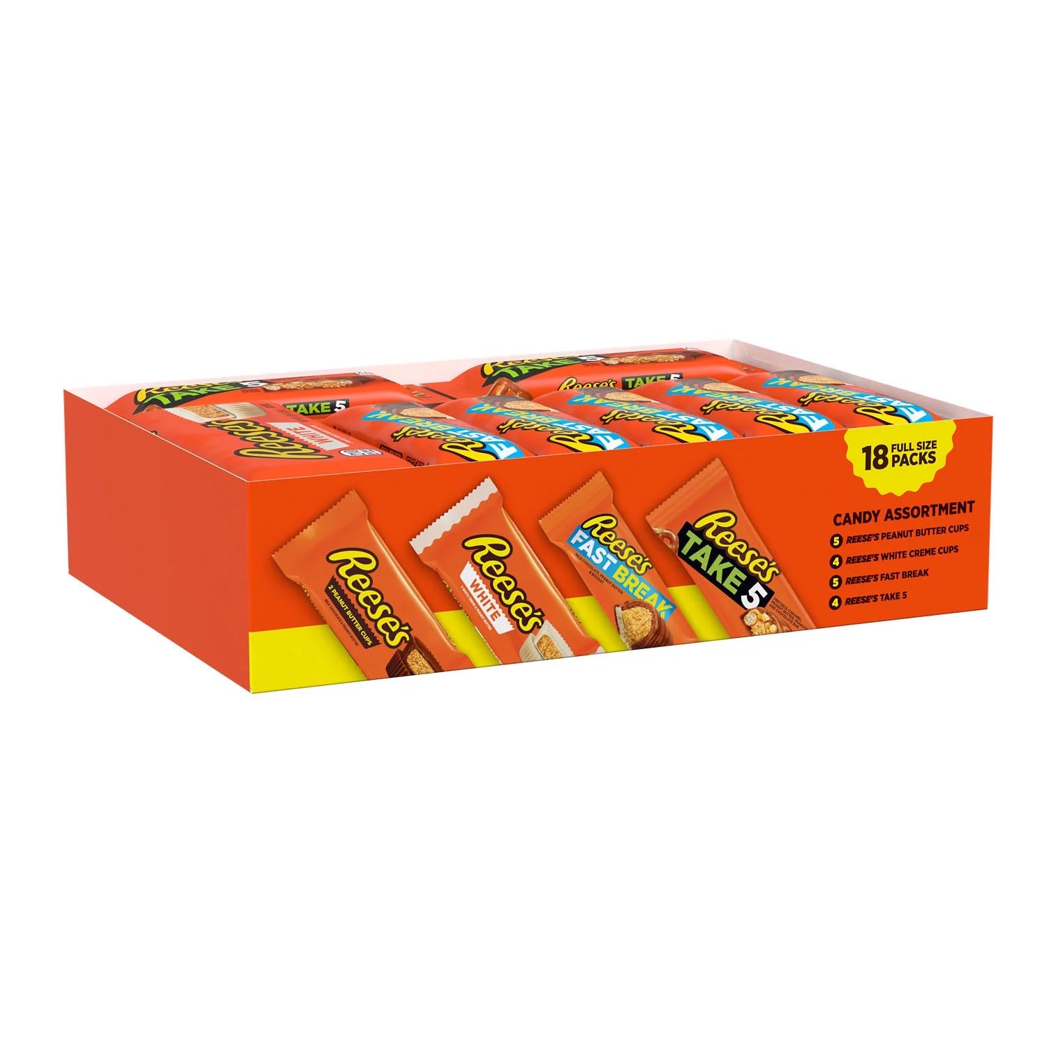 Reese's Assorted Chocolate and White Creme Candy, Box 28.06 oz, 18 Count