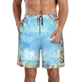 Kll Sea And Fish Men'S Casual Summer Beach Shorts Hawaiian Shorts With Pockets-Small