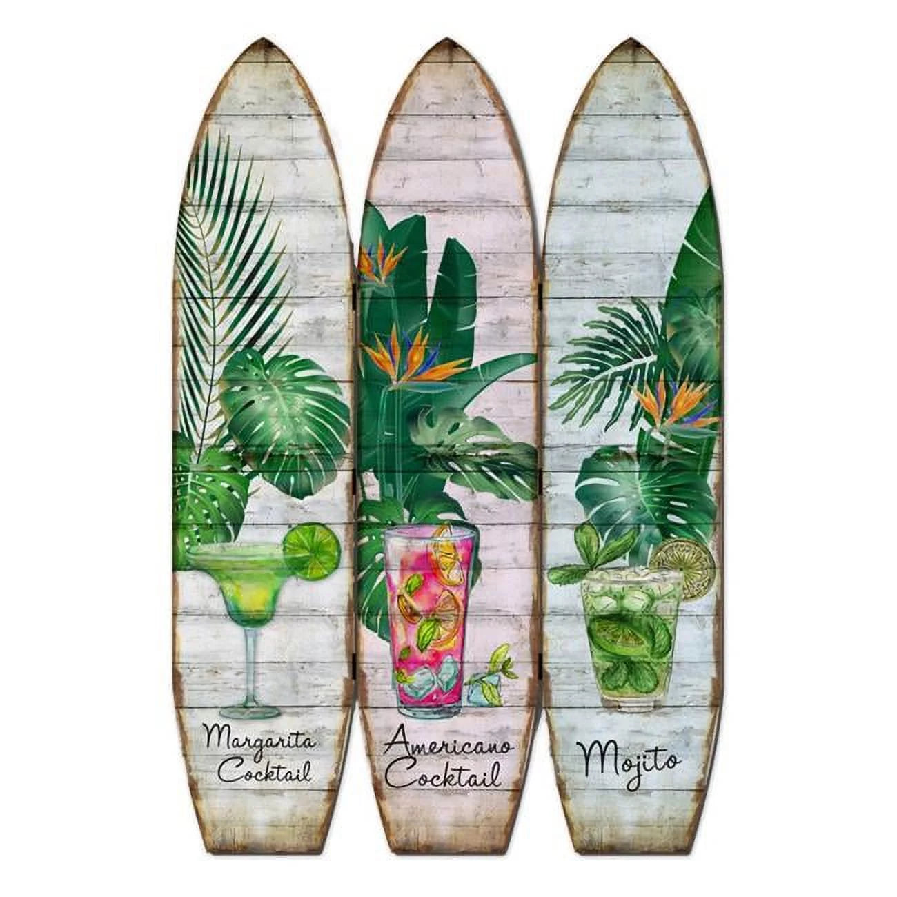 47 x 1 x 71 in. Local Multicolor Wood Surfboard Screen