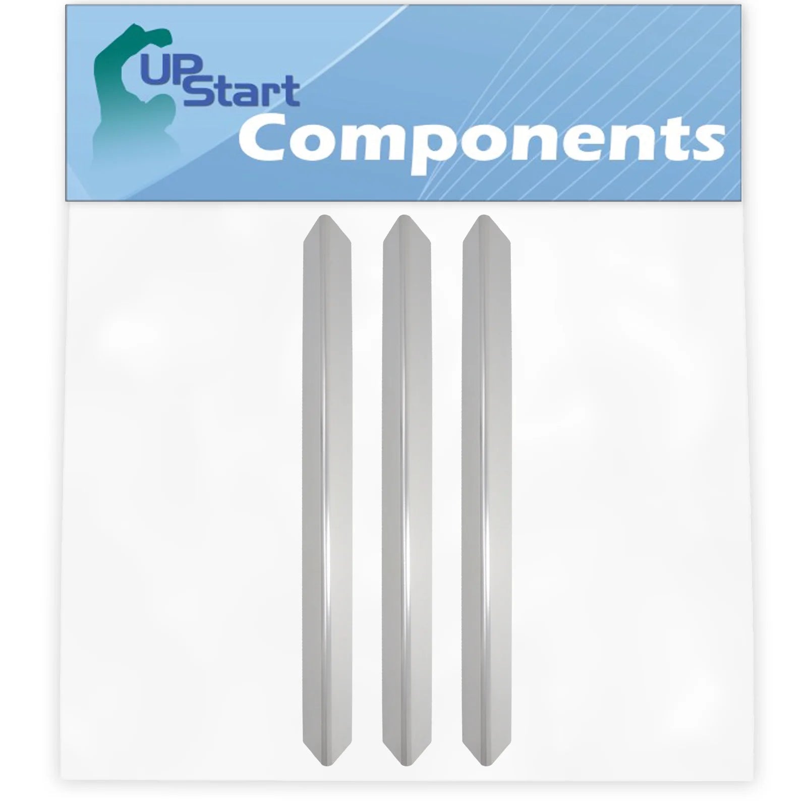 3-Pack BBQ Grill Heat Shield Plate Tent Replacement Parts for Weber GENESIS EP-310 NG (2009) - Compatible Barbeque Stainless Steel Flame Tamer, Flavorizer Bar, Vaporizer Bar, Burner Cover 24 1/2