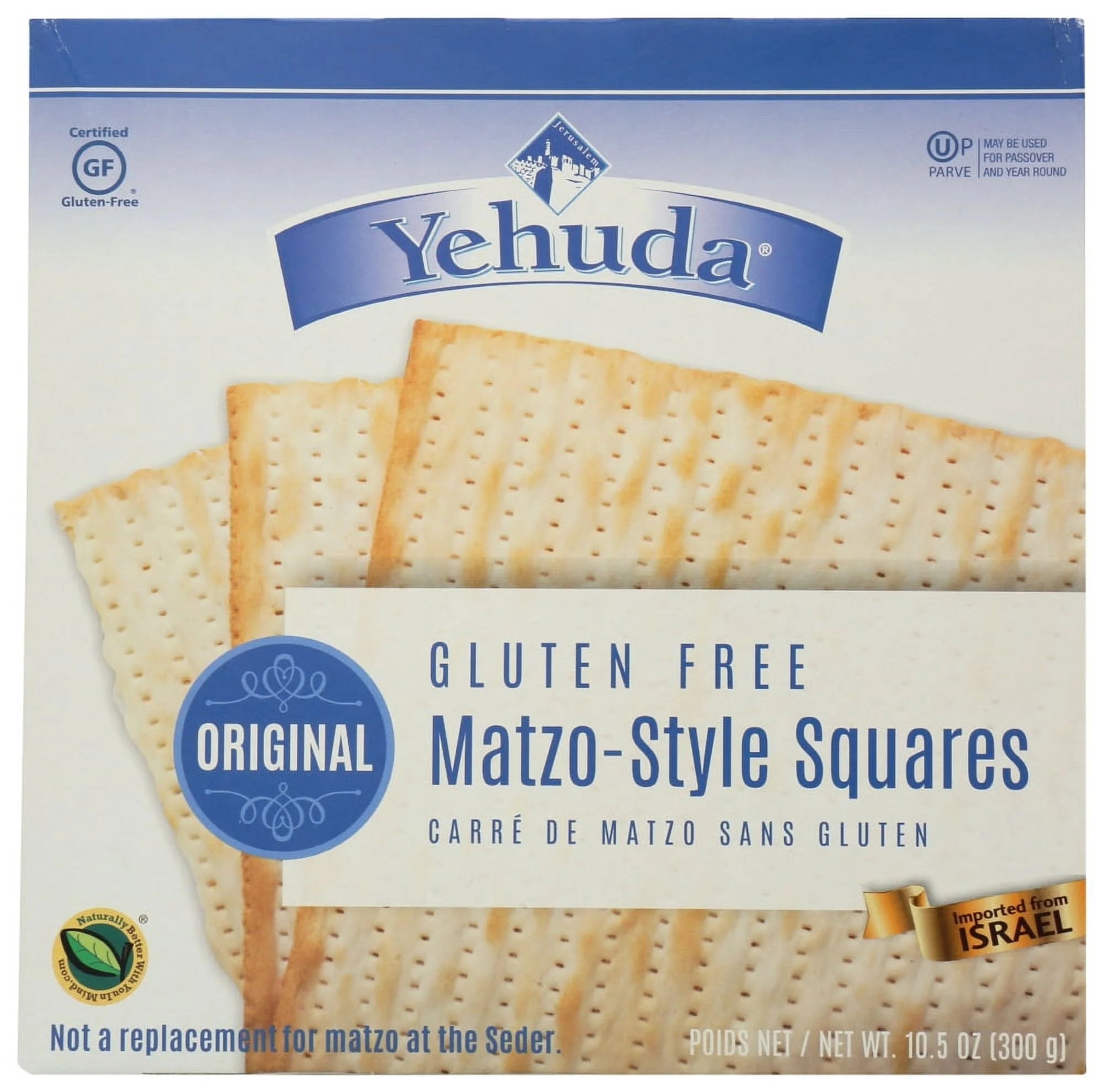 Yehuda Gluten Free Matzo Style Square Crackers, 10.5 oz