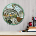 Courtside Market City Hall Loop Station NYC Postcard Circular Wood Decor
