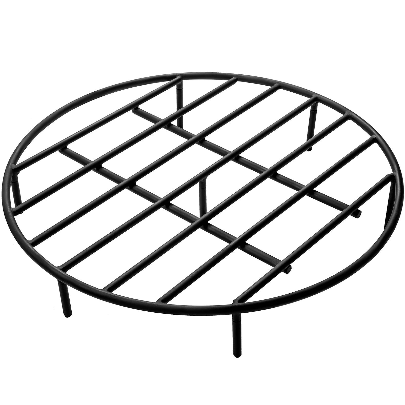 VEVOR Fire Pit Grate, Heavy Duty Iron Round Firewood Grate, Round Wood Fire Pit Grate 30, Firepit Grate with Black Paint, Fire Grate with 7 Removable Round Legs for Burning Fireplace and Firepits