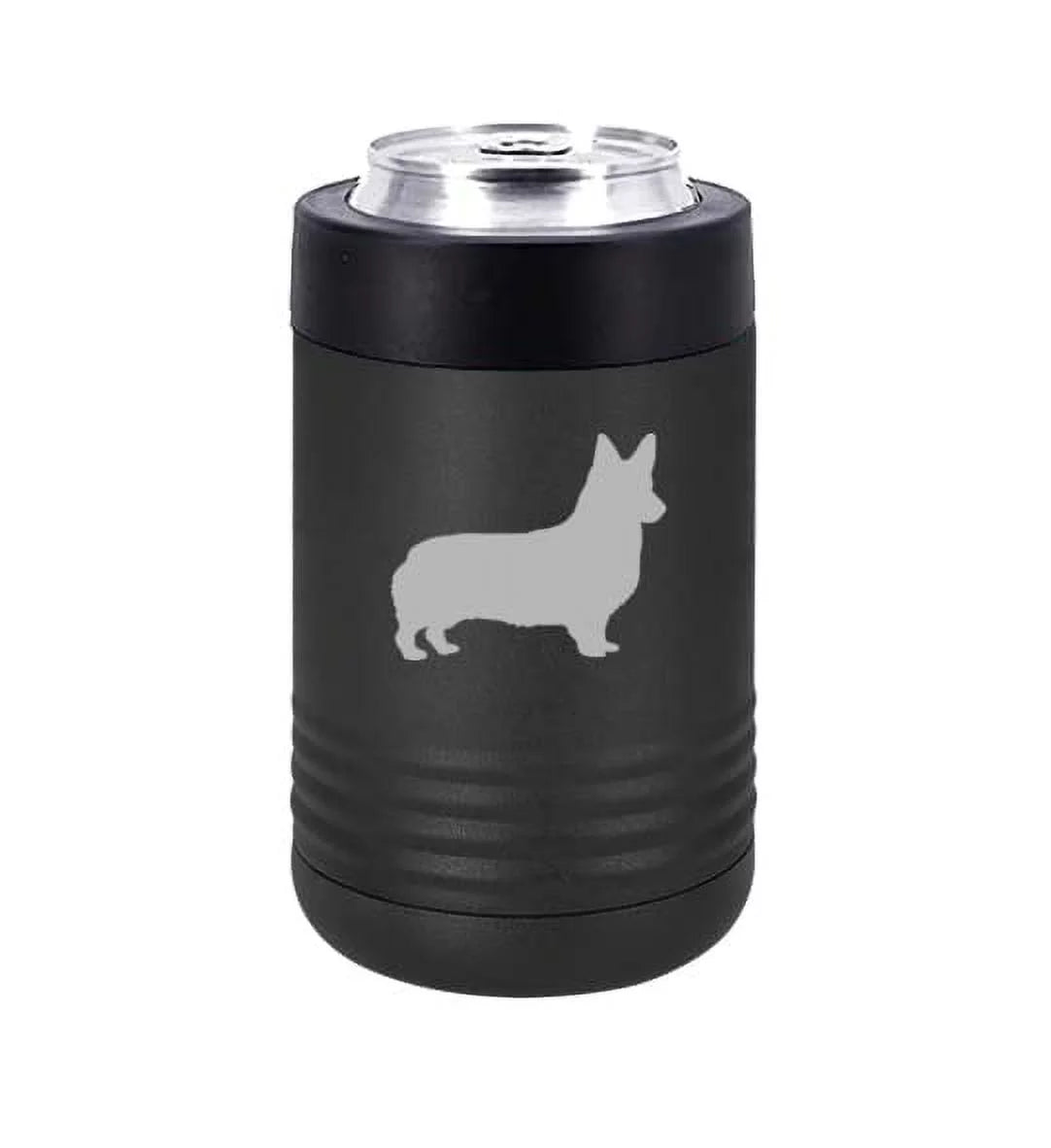 Can and Bottle Cooler Insulator Stainless Steel Double Wall Vacuum Insulated Beverage Drink Holder Corgi