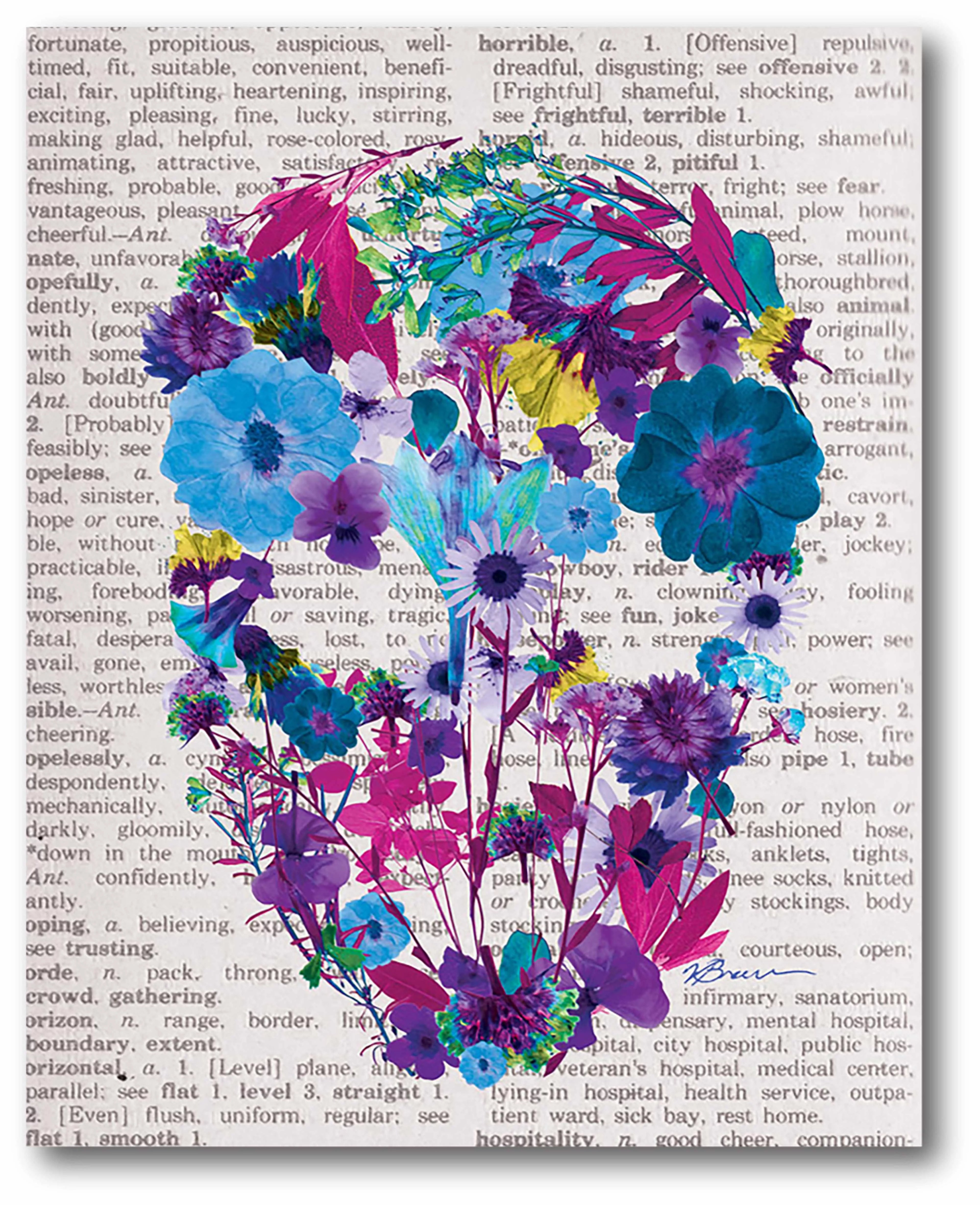 Courtside Market Flower Skull I Wrapped Canvas Gallery-Wrapped Canvas Wall Art, 16x20