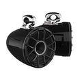 Wet Sounds REV 10 HD 10 Horn Loaded Compression Driver Tower Speakers with XZ Grills & Stainless MINI Swivel Clamps, 300 Watts RMS, Black, Pair