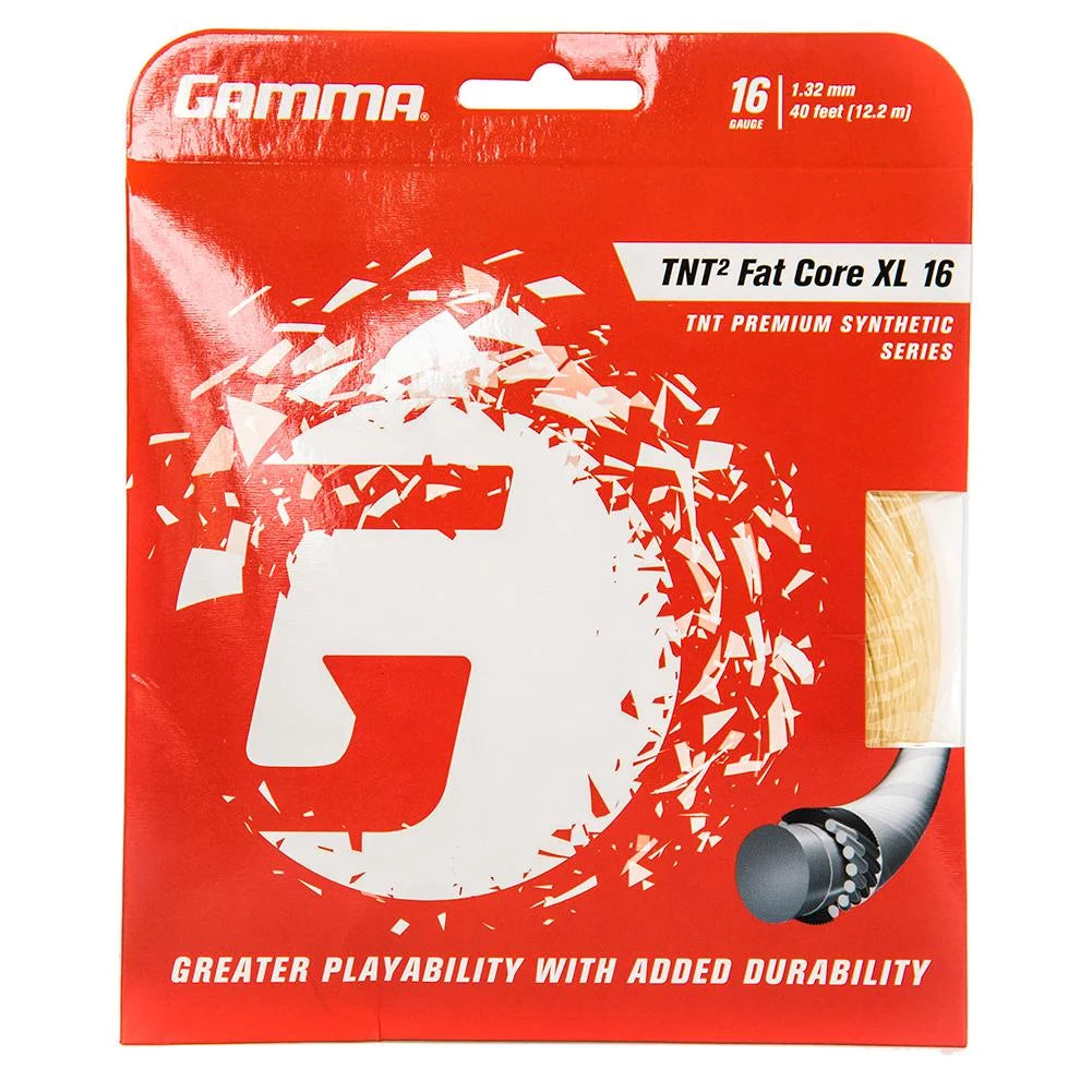Gamma TNT2 Fat Core XL Tennis String (  17G Natural  )