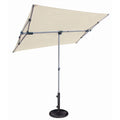 Simply Shade Capri Polyester Rectangle Balcony Umbrella in Platinum/Natural