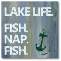 Courtside Market Lake Life Wooden Gallery-Wrapped Canvas Wall Art, 16x16