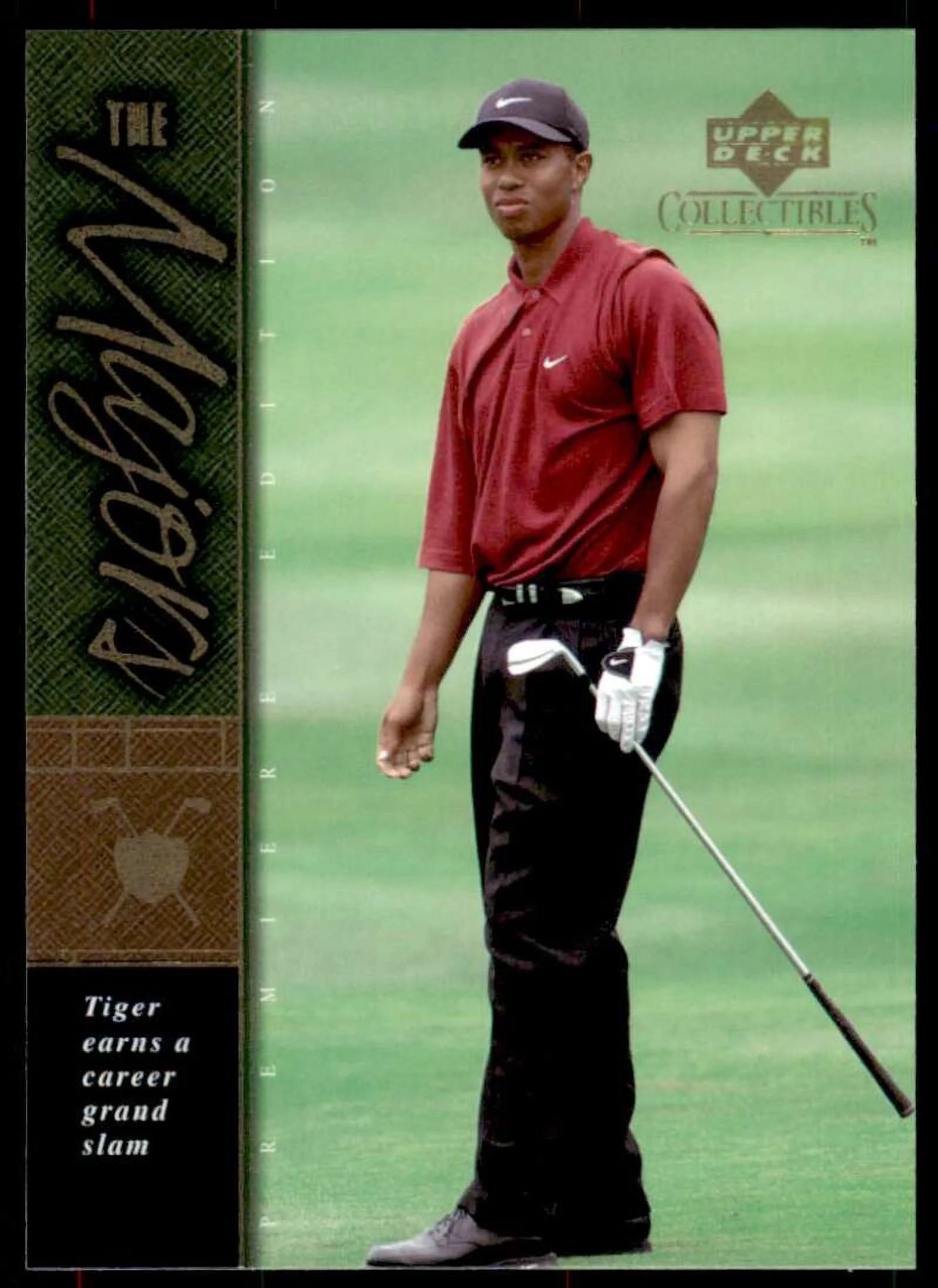 Tiger Woods Rookie Card 2001 Upper Deck The Majors Earns a Career Grand Slam #23