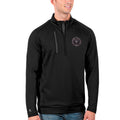 Men's Antigua Black Inter Miami CF Big & Tall Generation Quarter-Zip Pullover Jacket