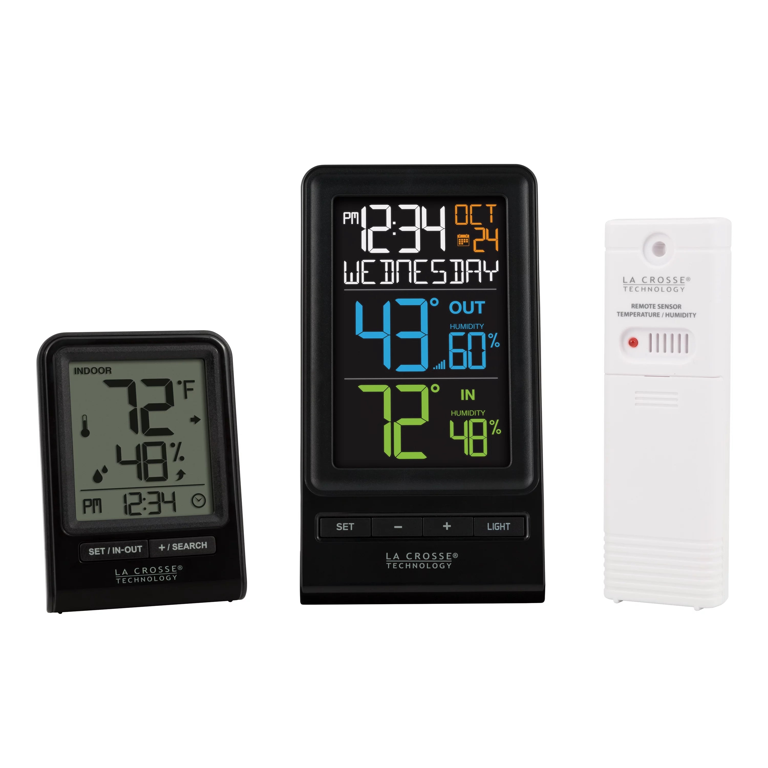 La Crosse Technology Wireless Color Thermohygrometer with Included  Display, M82738
