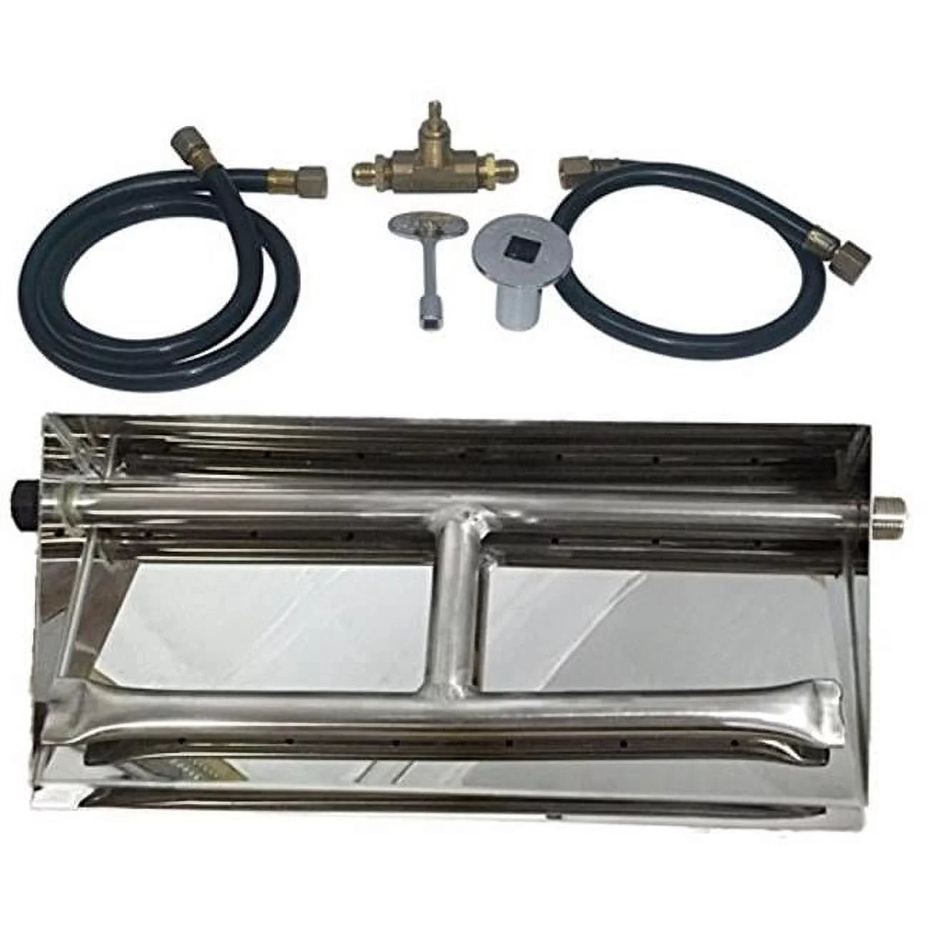 Tretco OB2SS-BK1-36-NG 32 in. Stainless Steel Dual Burner Pan, Natural Gas